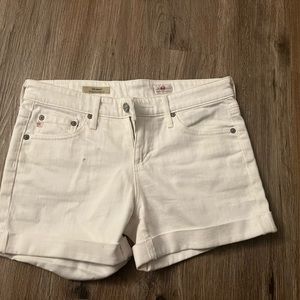 EX BOYFRIEND ROLL UP white shorts size 25